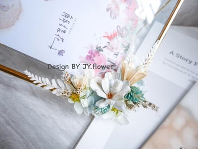 永生繡球仿舊金屬玻璃相框【輕舞】3