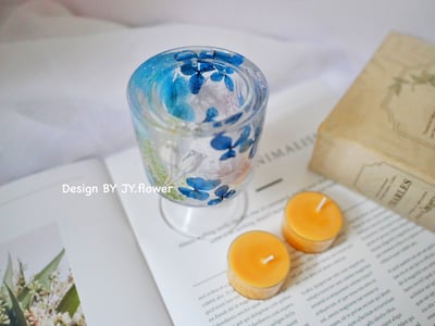 【玻璃花瓣燭台+香氛茶蠟4個】單品課程3