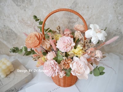 中大型乾燥花提籃花【蒔花】3