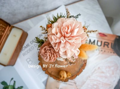 乾燥花名片座【柔霧】3