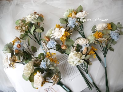 自然型手綁乾燥花分束捧花【初夏輕舞】3