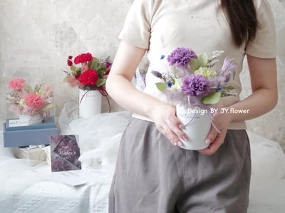 母親節花禮【不凋康乃馨盆花】永生康乃馨盆花4