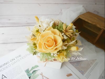 中小型乾燥永生盆花【初夏日和】3