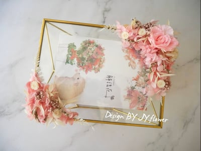 永生玫瑰繡球仿舊金屬玻璃相框【珍藏】3