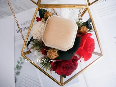 永生玫瑰戒指花盒【摯愛】2