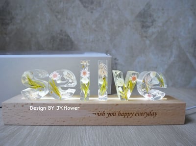 花草系字母燈【花漾柔粉】1