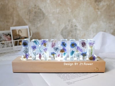 花草系字母燈【靜謐藍紫】1