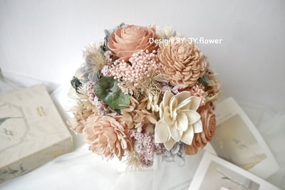 永生繡球乾燥花冠軍杯盆花【流沙之韻】2