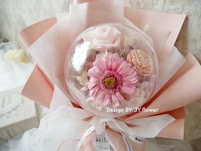 波波球小款永生非洲菊花束【幸福快樂】2