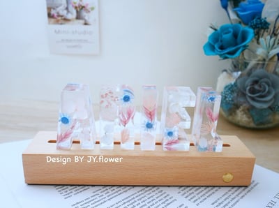 花草系字母燈【粉藍霧紫】2