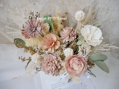 中大型加大款乾燥花盆花【美好時光】2