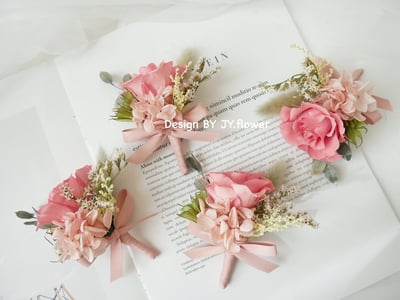 永生玫瑰胸花【春日花園】1