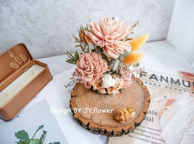 乾燥花名片座【柔霧】2