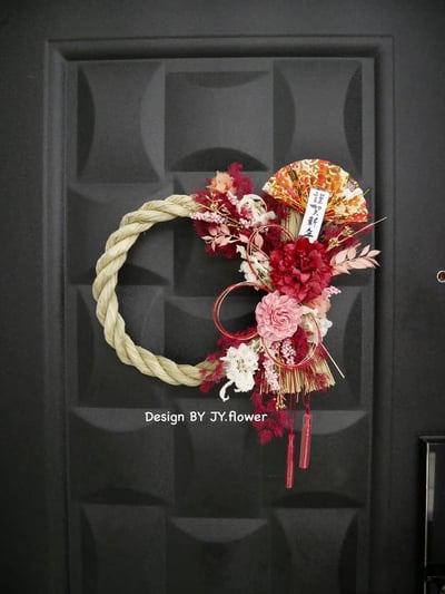 【鴻運高照】大型祈福注連繩-26cm圓形款/新年禮物1