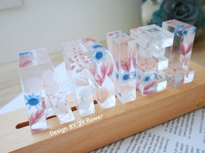 花草系字母燈【粉藍霧紫】3