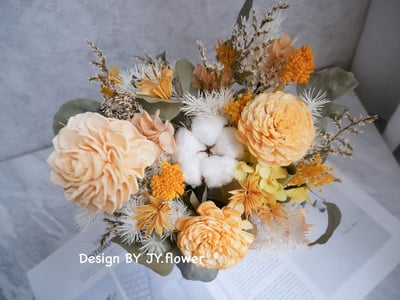 中大型乾燥花盆花【燦爛如昔】3