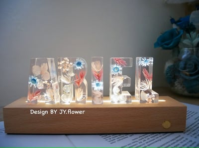 【花草系字母夜燈】單品課程3