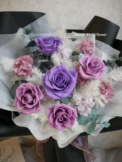 中大型永生玫瑰花束【永恆的愛】2