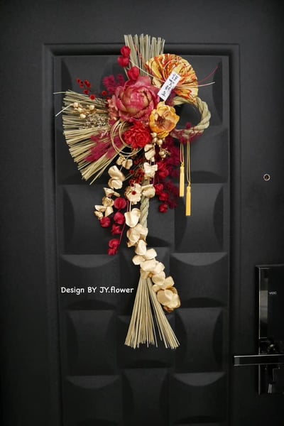 大型祈福注連繩-長型款【富貴年年】福臨圈/新年掛飾1