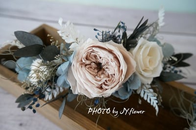 永生花髮插+長型髮飾4件組【優雅小姐】5