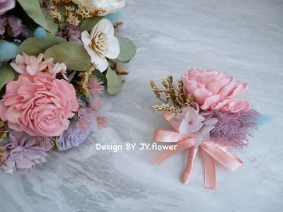 自然型手綁乾燥花捧花【花漾輕舞】3