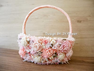 乾燥花喜糖籃【花漾秘境】4