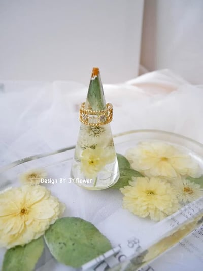 【錐形乾燥花戒架/戒指座】3