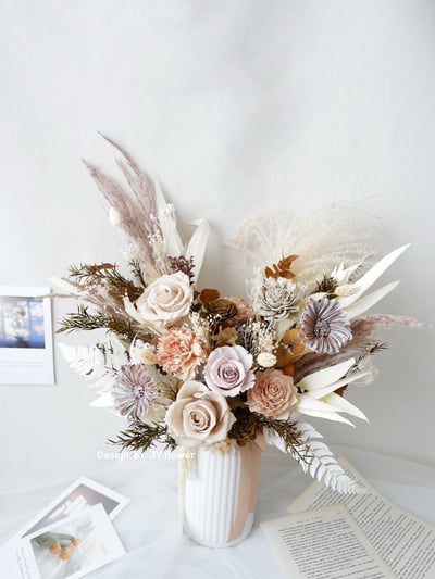 大型永生乾燥盆花【裸膚大地】3