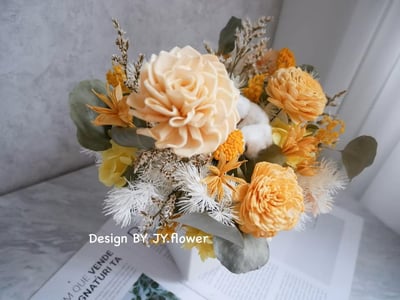 中大型乾燥花盆花【燦爛如昔】2