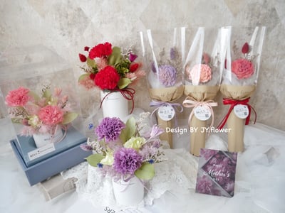 母親節花禮【不凋康乃馨盆花】永生康乃馨盆花7