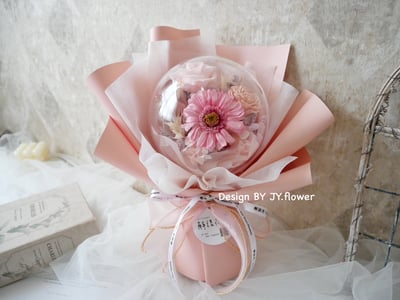 波波球小款永生非洲菊花束【幸福快樂】1