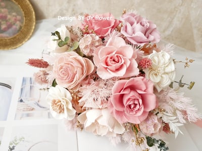 自然型手綁不凋捧花【麗芙花園】5