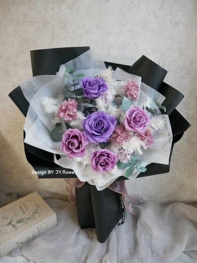 中大型永生玫瑰花束【永恆的愛】3