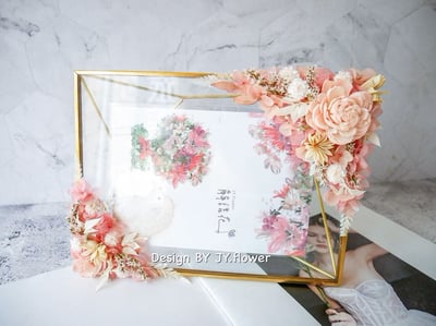 永生繡球仿舊金屬玻璃相框【珍藏】2