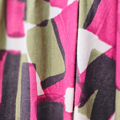 日本製純棉拼色鬆緊長裙2