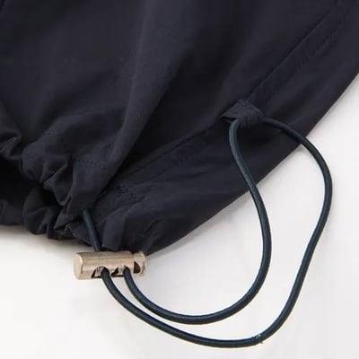 日本設計師款 弧形抽繩褲2