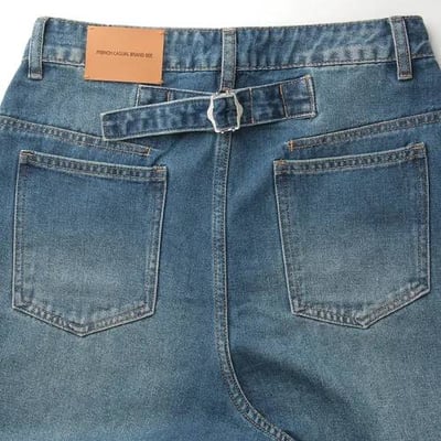 日本設計師款 寬版牛仔褲4