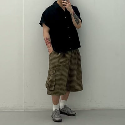 格紋百慕達七分短褲8