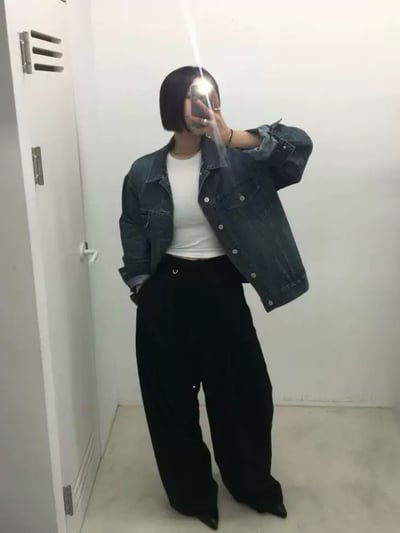 ACT高級感闊腿休閒西褲男女款5