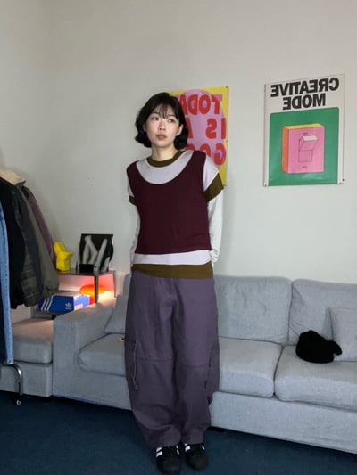 疊穿長袖打底T恤吊帶背心套裝3