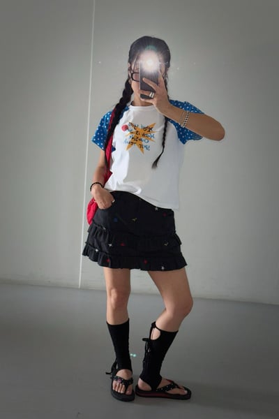 韓國🇰🇷星星復古插肩短袖TEE3