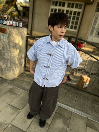 潑漆朔夜繭型褲5