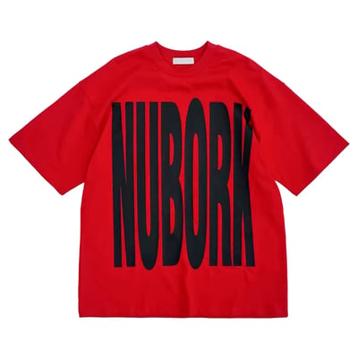 michinnyon NUBORK 極簡放大字標寬版TEE8