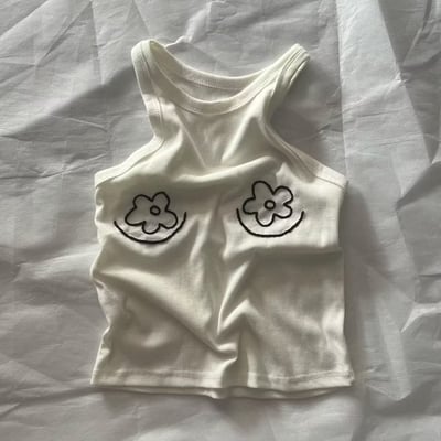 🇹🇭🌼 手工花卉刺繡背心1