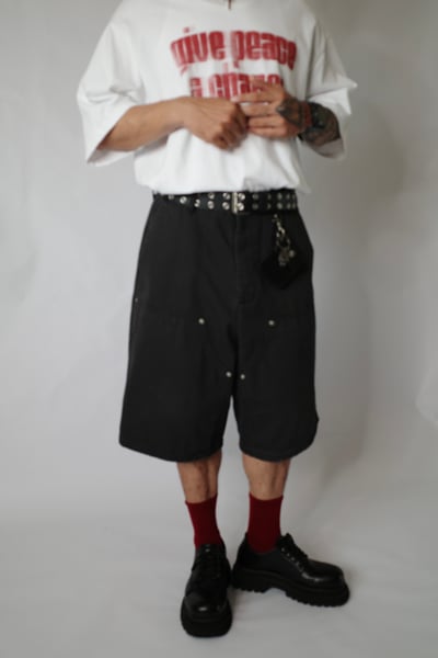 【fuchun】【🇰🇷】鉚釘設計百搭直筒短褲1