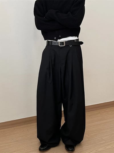 ACT高級感闊腿休閒西褲男女款3