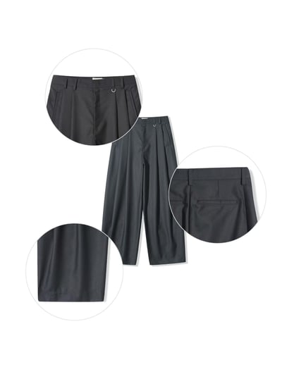 ACT高級感闊腿休閒西褲男女款16