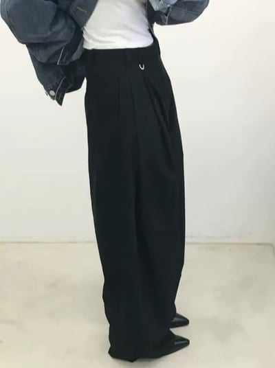 ACT高級感闊腿休閒西褲男女款7