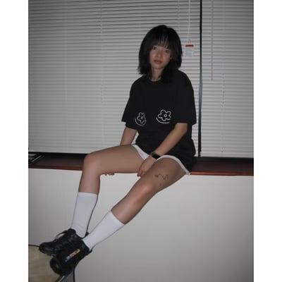 🇹🇭  🌼 手工花卉刺繡 Oversized Tee8
