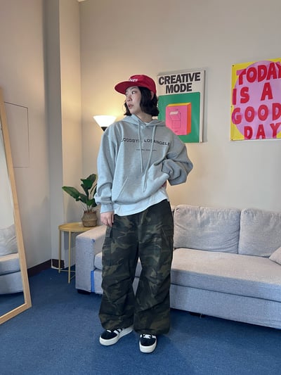 立體剪裁 迷彩工裝褲5